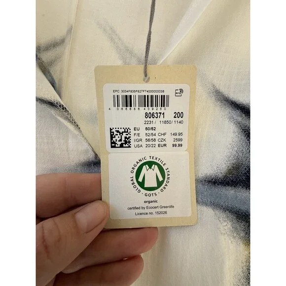 ulla popken dress Eco Cotton Starburst Print Tie Neck Dress 20/22 - Picture 11 of 14